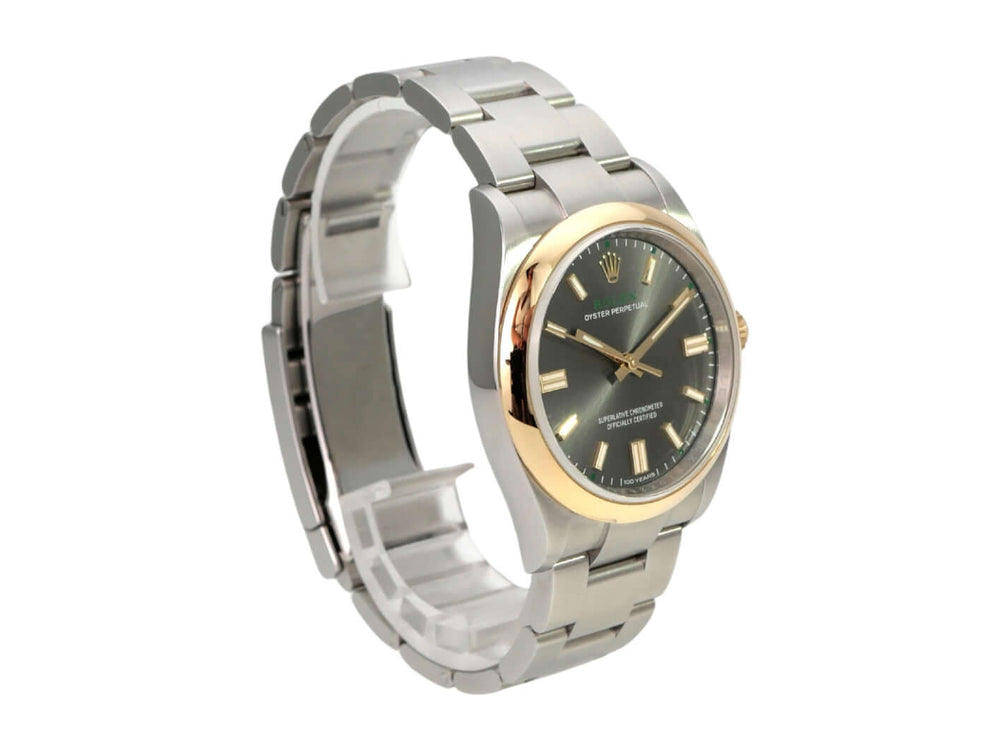 Rolex Oyster Perpetual 36 Ref. 126003 Grau, Edelstahl-Gelbgold Uhr mit grauem Zifferblatt und Oyster-Band