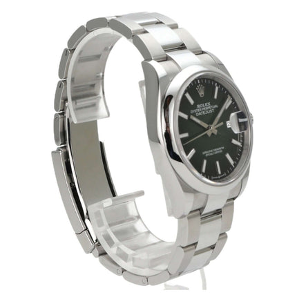Rolex Datejust 36 Oystersteel 126200 Grün Ombre Edelstahl Uhrenarmband mit grünem Zifferblatt