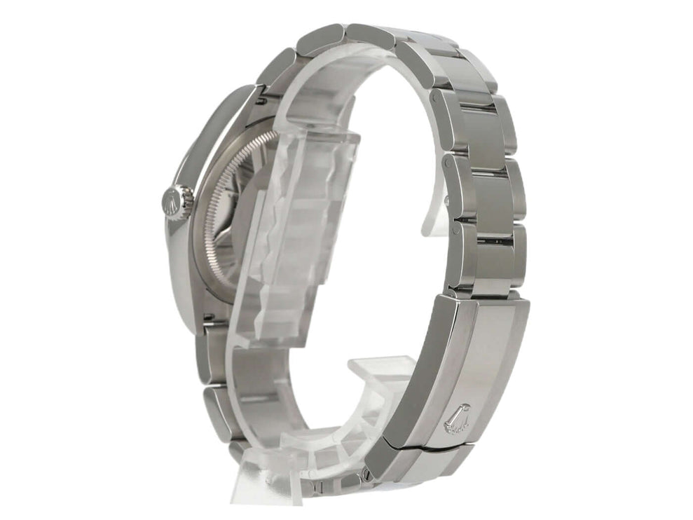 Rolex Datejust 36 Oystersteel 126200 Grün Ombre Ansicht vom Gehäuse und Edelstahlarmband