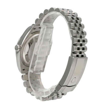 Rolex Datejust 36 Oystersteel 126200 Grün Ombre Jubile-Band Edelstahlarmband mit Gehäuseansicht