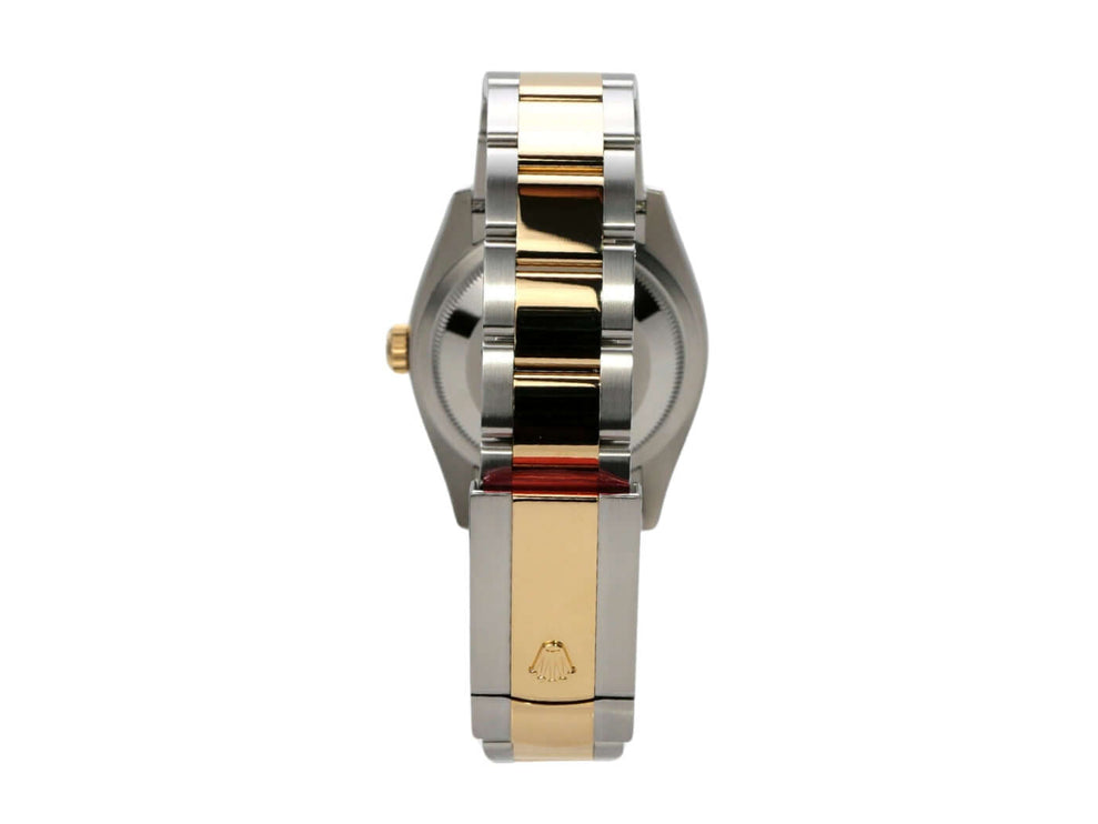 Rolex Datejust 36 126203 Weiß Römisch - Detailaufnahme der Faltschließe am Armband.