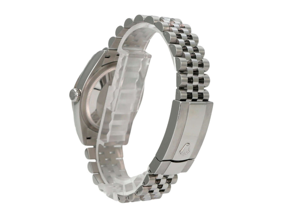 Rolex Datejust 36 Oystersteel Weißgold 126234 Grün Ombre Jubile-Band, Rückansicht am Jubilee-Band