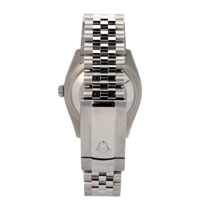 Rolex Datejust 36 Oystersteel Weißgold 126234 Grün Ombre Jubile-Band, Rückansicht mit Jubilee-Band