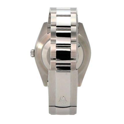 Rolex Datejust 41 Edelstahl 126300 Grün Ombre mit poliertem Edelstahlband und Faltschließe.