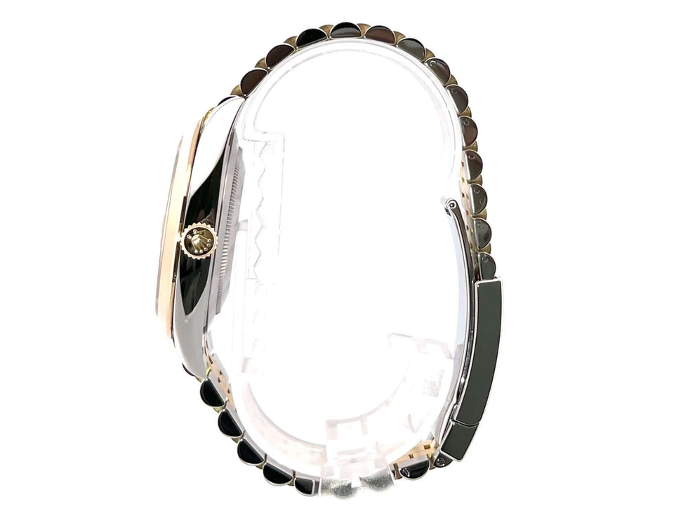 Rolex Datejust 41 Edelstahl Gelbgold 126303 goldene Krone Profilansicht Jubile-Band