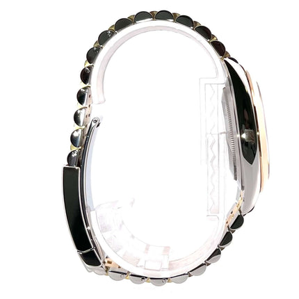 Rolex Datejust 41 Edelstahl Gelbgold Ref. 126303 Seitenansicht, Jubile-Band, poliertes und satiniertes Edelstahl-Gelbgold-Gehäuse, luxuriöse Uhr