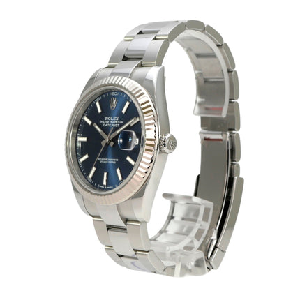 Rolex Datejust 41 Stainless Steel White Gold 126334 Blue