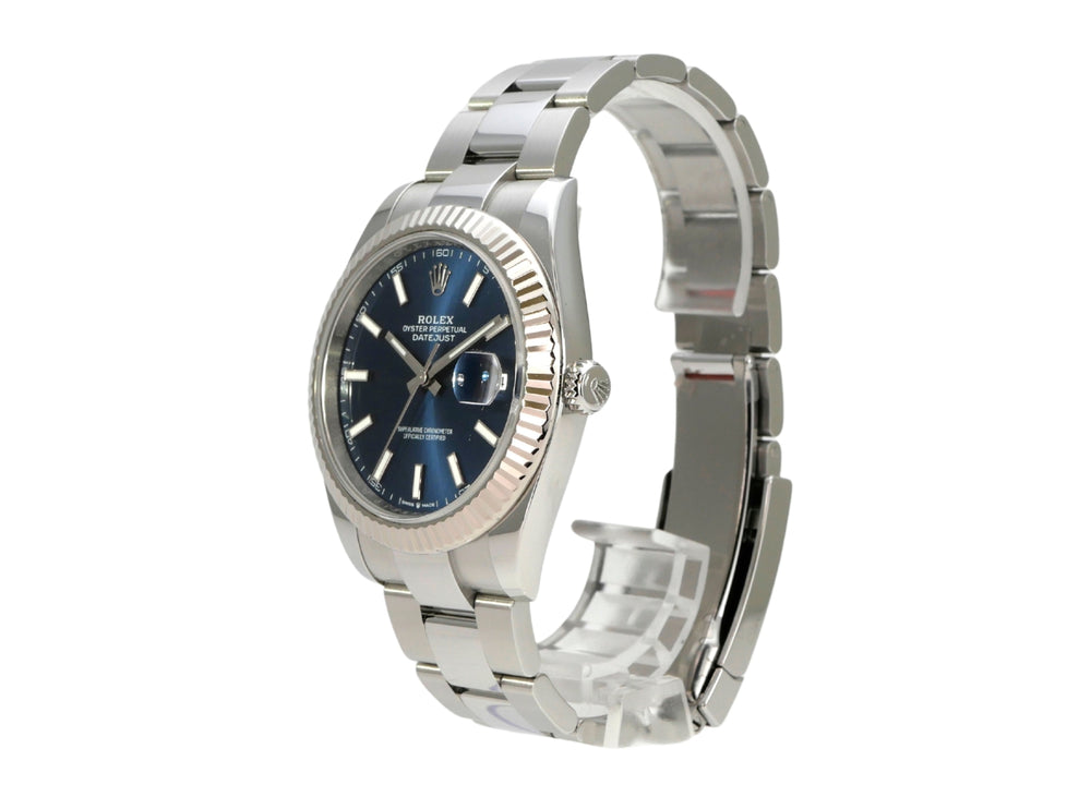 Rolex Datejust 41 Edelstahl Weißgold 126334 Blau