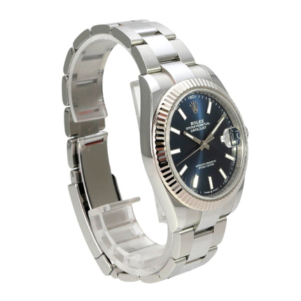 Rolex Datejust 41 Stainless Steel White Gold 126334 Blue