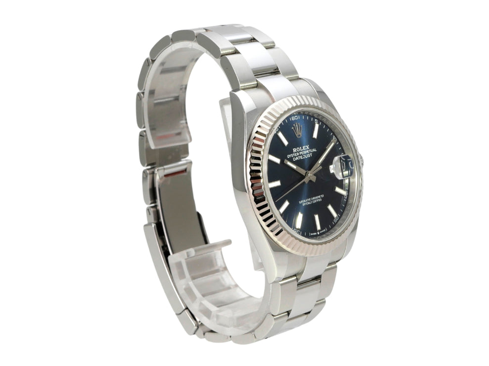 Rolex Datejust 41 Edelstahl Weißgold 126334 Blau