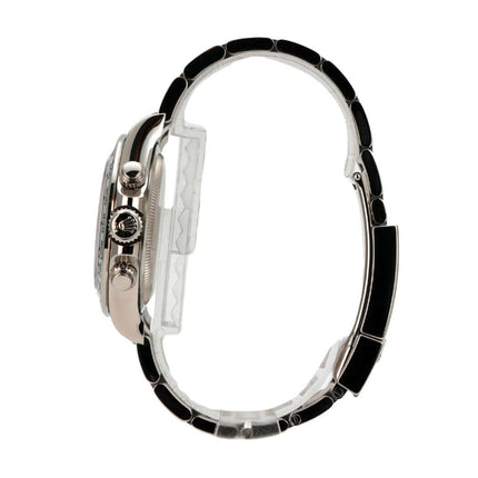 Rolex Daytona Weißgold 126509 Grau - Rückansicht mit dem verschraubten Boden aus 18 kt Weißgold.