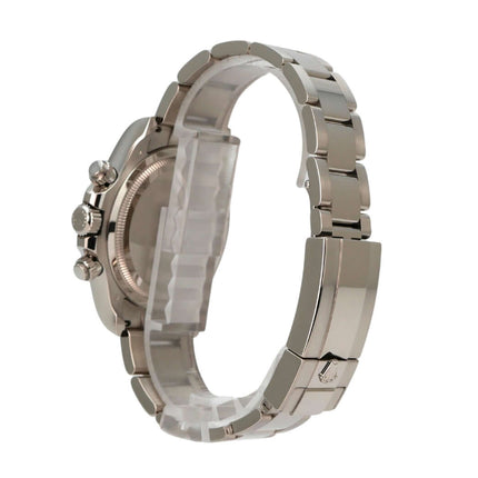 Rolex Daytona Weißgold 126509 Grau - Detailaufnahme des kratzfesten Saphirglases und der Tachymeterskala.