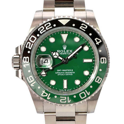 Rolex GMT-Master II Weißgold 126729VTNR Green mit grünem Zifferblatt und 18 kt Weißgold-Gehäuse