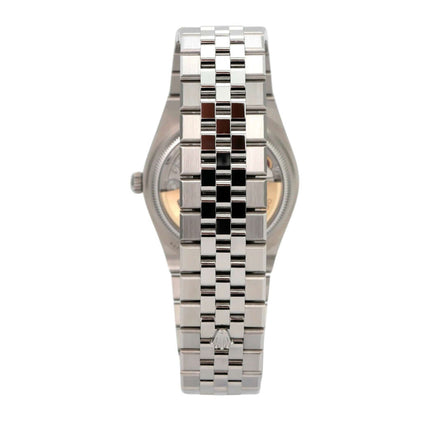 Rolex Land-Dweller 36 Oystersteel Weißgold 127234 Tiefweiß Wabe Flat Jubile-Band mit poliertem Edelstahlband.