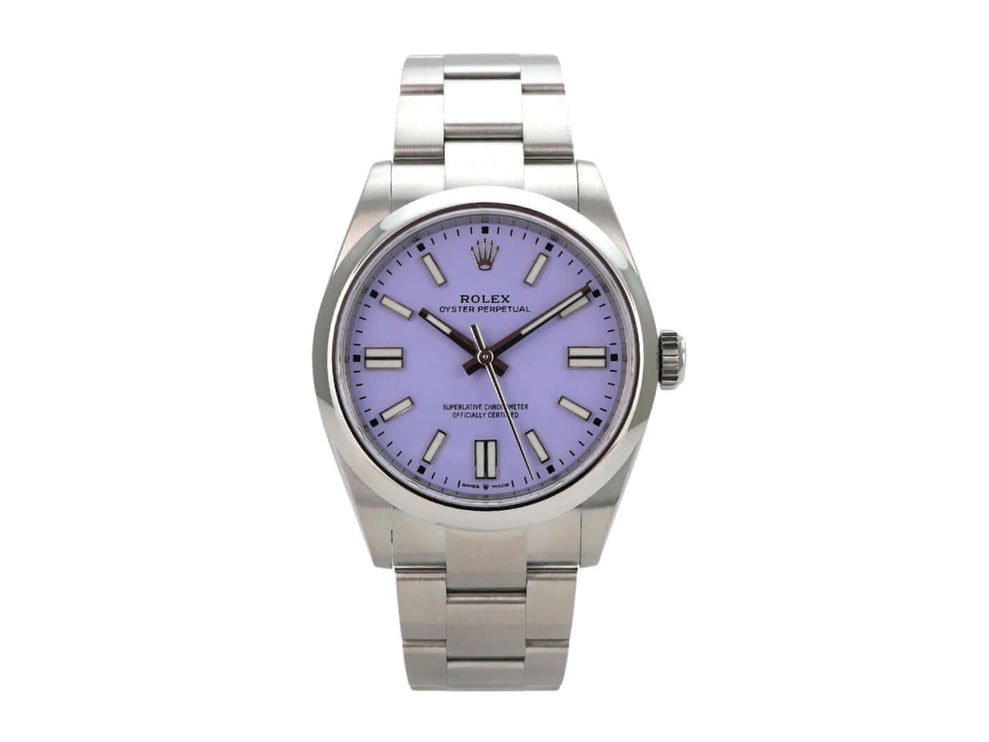 Rolex Oyster Perpetual 41 Ref. 134300 Lavender mit lila Zifferblatt und Edelstahlband