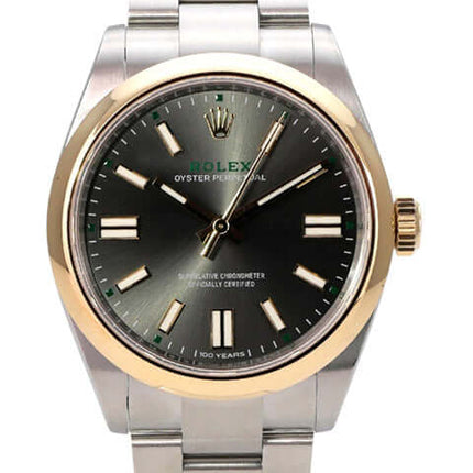 Rolex Oyster Perpetual 41 Ref. 134303 Grau, graues Zifferblatt, Edelstahl und 18 kt Gelbgold, 41 mm