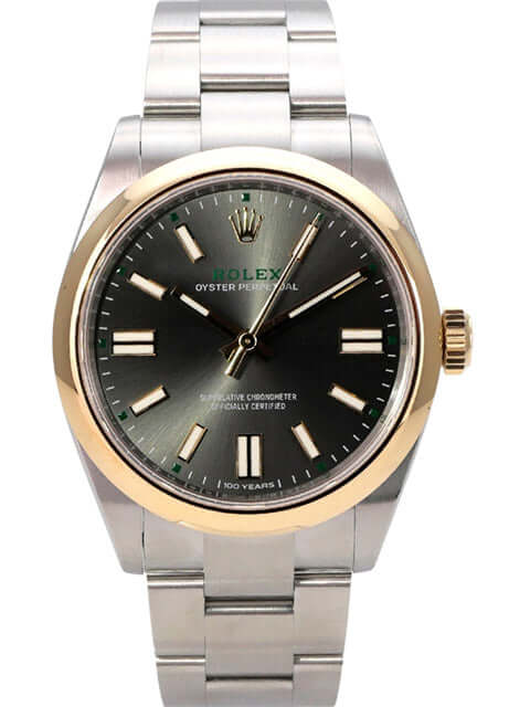 Rolex Oyster Perpetual 41 Ref. 134303 Grau, graues Zifferblatt, Edelstahl und 18 kt Gelbgold, 41 mm