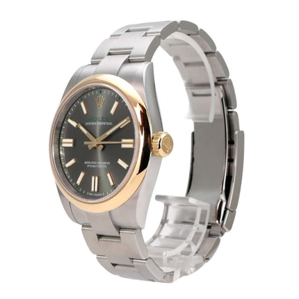 Rolex Oyster Perpetual 41 Ref. 134303 Grau mit grauem Zifferblatt, Edelstahlband und 18 kt Gelbgold-Lünette