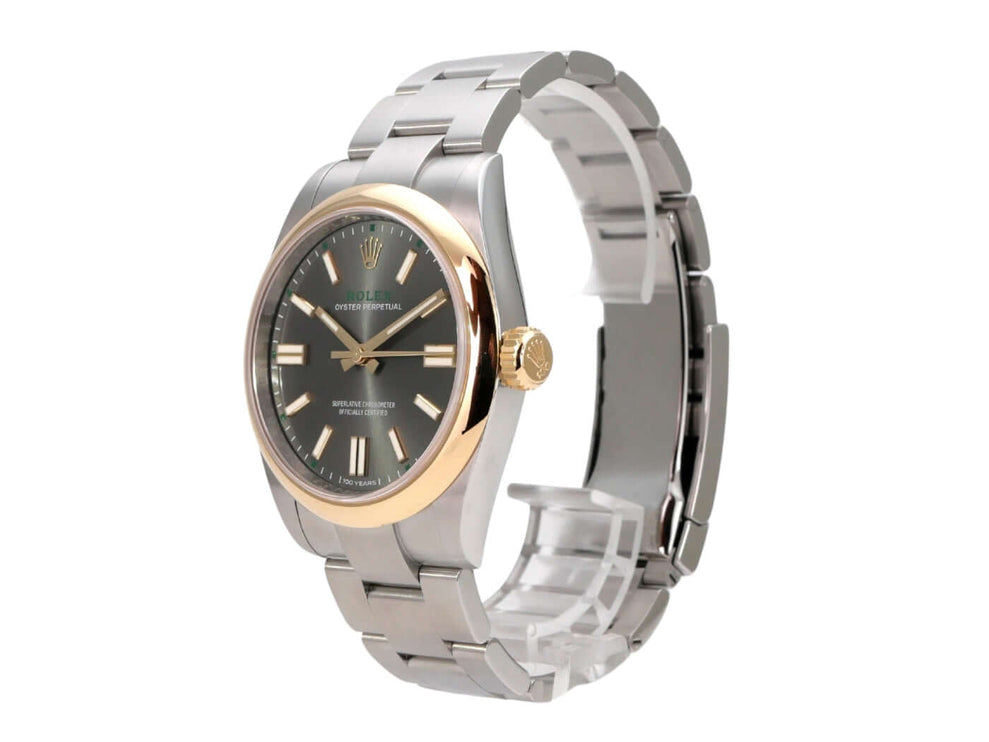 Rolex Oyster Perpetual 41 Ref. 134303 Grau mit grauem Zifferblatt, Edelstahlband und 18 kt Gelbgold-Lünette