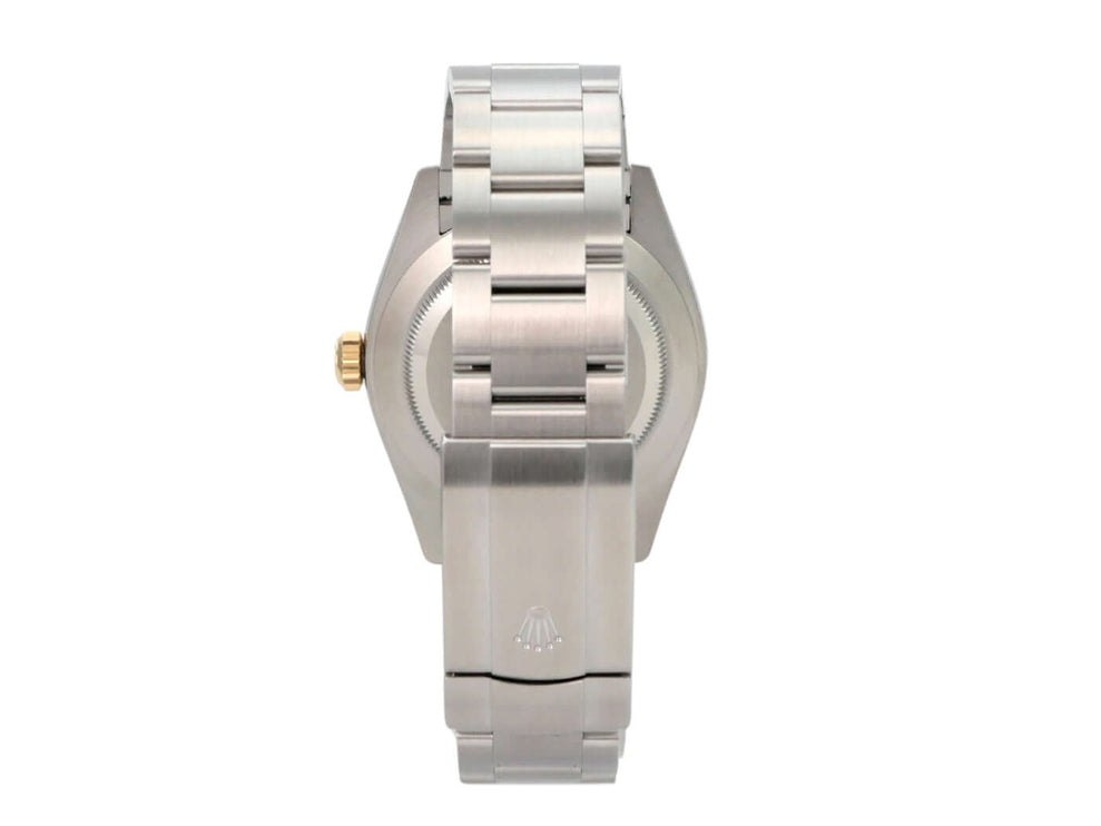 Rolex Oyster Perpetual 41 Ref. 134303 Grau, Edelstahlgehäuse, Gelbgold-Lünette, Oyster-Band, Rückansicht