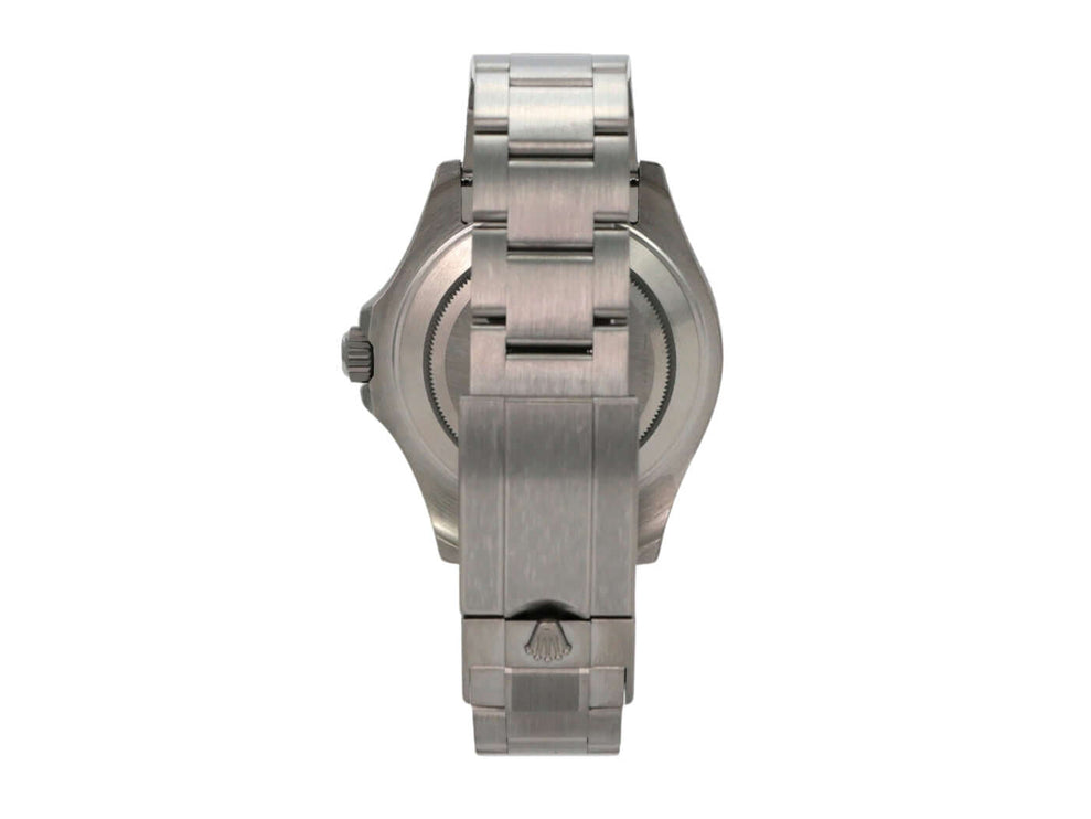 Rolex Yacht-Master 42 Titan 226627 Rückansicht mit satiniertem Titanarmband und Oyster-Schließe.