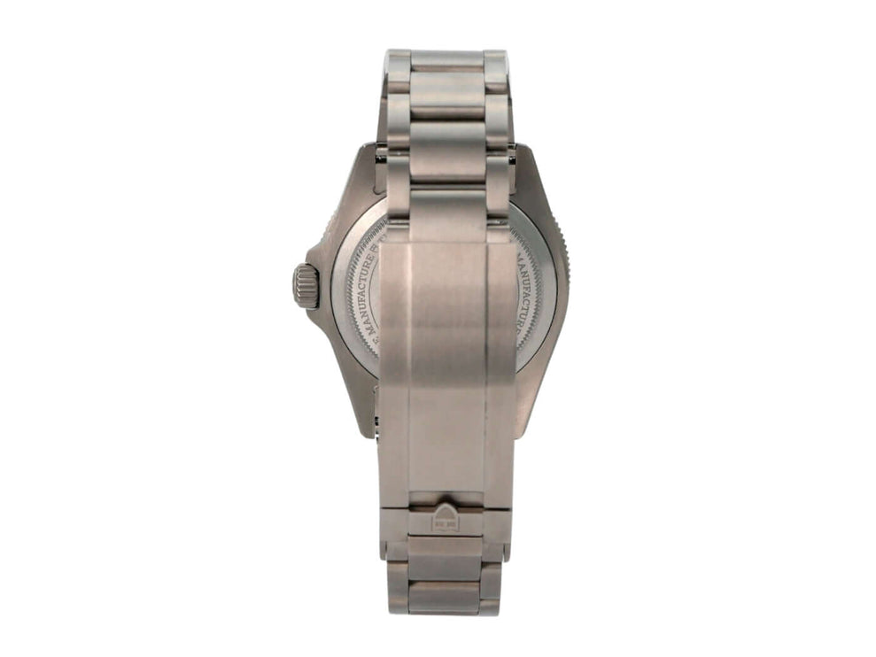 Tudor Pelagos 39 Titan Black M25407N-0001, Rückansicht des Titangehäuses und Armbands.