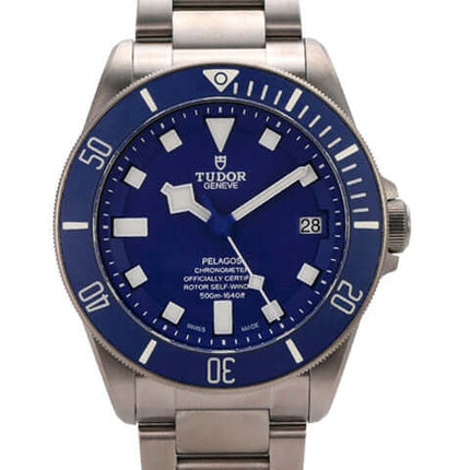 Tudor Pelagos Titan Blue M25600TB-0001, 42 mm, titan Gehäuse, blaues Zifferblatt, drehbare Lünette, Taucheruhr.
