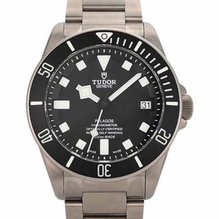 Tudor Pelagos Titan Black M25600TN-0001 - Titan-Armbanduhr mit schwarzem Zifferblatt und drehbarer Lünette