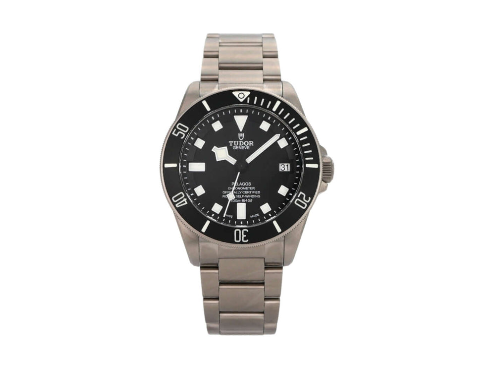 Tudor Pelagos Titan Black M25600TN-0001, 42 mm, Titan, schwarzes Zifferblatt, drehbare Lünette, Taucheruhr