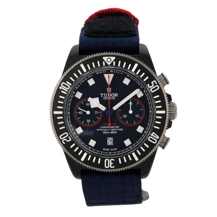Tudor Pelagos FXD Chrono M25807KN-0001 Alinghi Red Bull Racing Edition mit blauen Textilband und Carbongehäuse