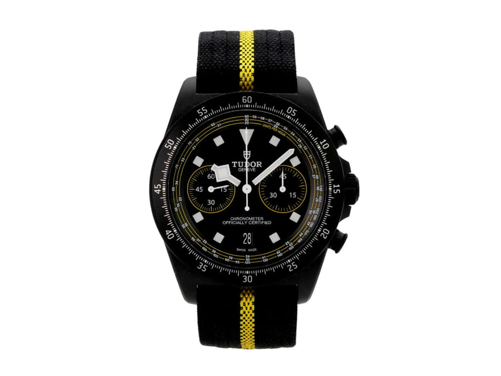 Tudor Pelagos FXD Chrono Yellow M25827KNJN-0001 Tour de France auf schwarzem Textilband mit gelben Akzenten