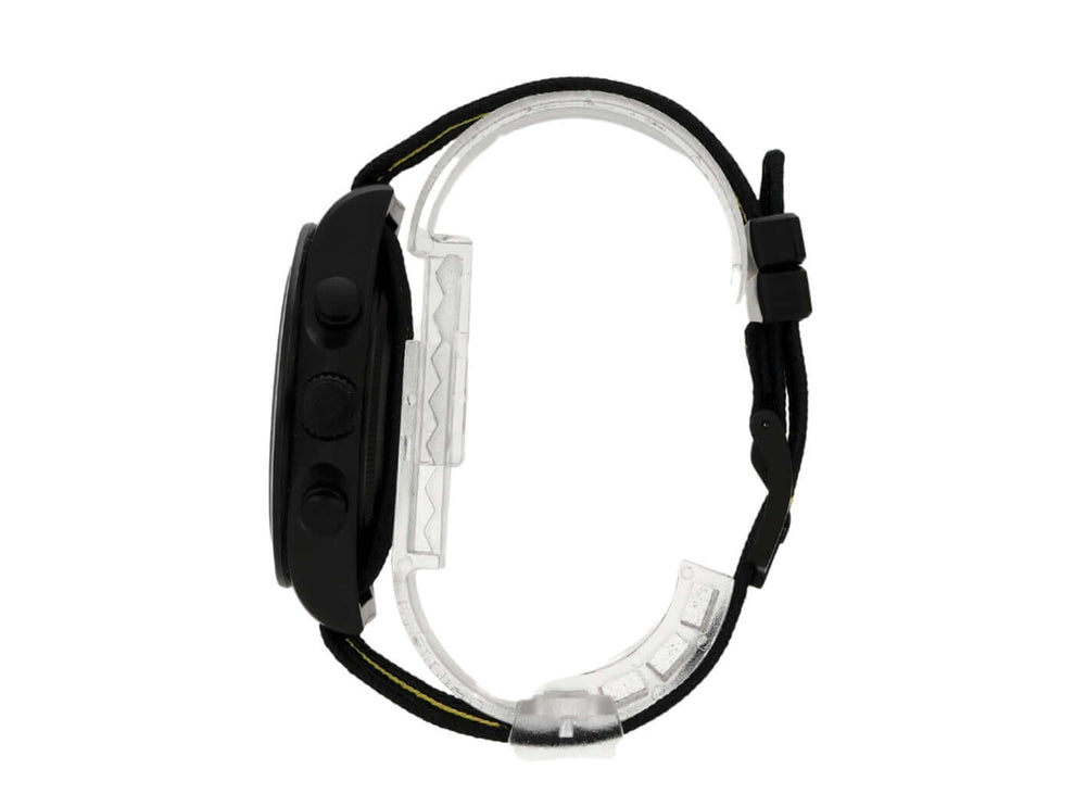 Tudor Pelagos FXD Chrono Yellow M25827KNJN-0001 Tour de France seitliche Ansicht mit schwarzem Textilband