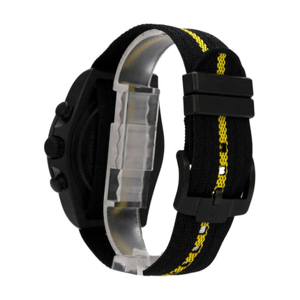 Tudor Pelagos FXD Chrono Yellow M25827KNJN-0001 Tour de France seitliche Ansicht mit schwarzem Textilband