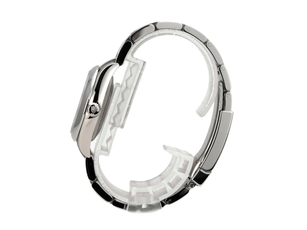 Rolex Oyster Perpetual 31 Ref. 277200 Beige - seitliche Ansicht des Edelstahlarmbands und Gehäuses