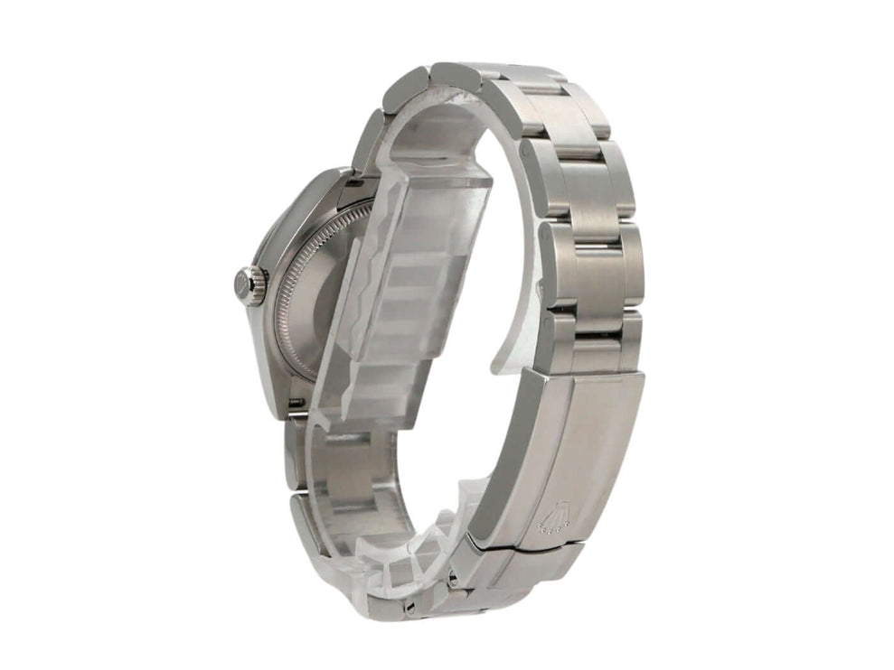 Rolex Oyster Perpetual 31 Ref. 277200 Beige Uhr mit Edelstahlarmband und Gehäuse im Detail