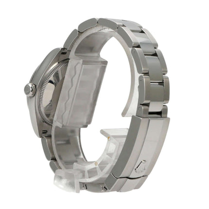 Rolex Datejust 31 Oystersteel Ref. 278240 mit schwarzem Zifferblatt und römischen Ziffern, elegant und hochwertig.