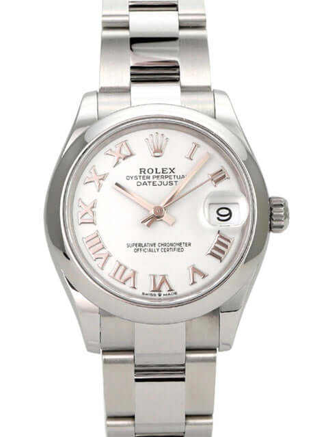 Rolex Datejust 31 Oystersteel 278240 Weiß Römisch, weißes Zifferblatt, Edelstahlarmband, Datum, Automatik