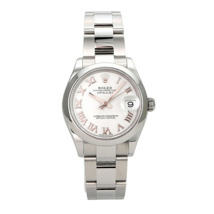 Rolex Datejust 31 Oystersteel 278240 Weiß Römisch, Edelstahlarmband, weißes Zifferblatt