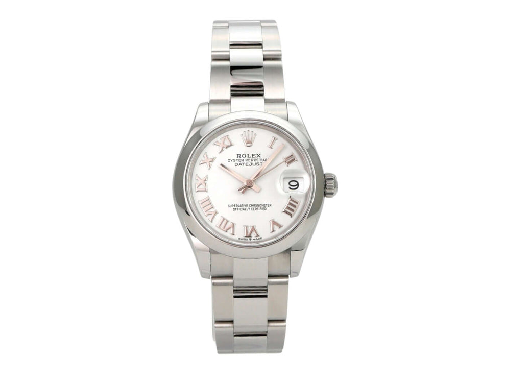 Rolex Datejust 31 Oystersteel 278240 Weiß Römisch, Edelstahlarmband, weißes Zifferblatt