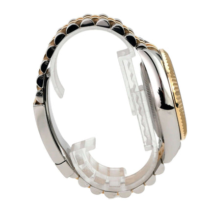 Rolex Sky-Dweller Edelstahl Gelbgold 336933 Champagner Jubile-Band seitliche Ansicht des Gehäuses und Armbands