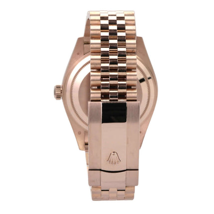 Rolex Sky-Dweller 336935 Everose-Gold Blau Jubile-Band Rückansicht mit Jubilé-Armband