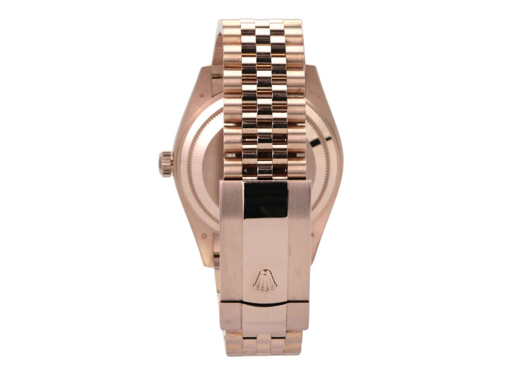 Rolex Sky-Dweller 336935 Everose-Gold Blau Jubile-Band Rückansicht mit Jubilé-Armband