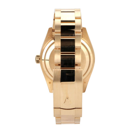 Rolex Sky-Dweller 336938 Rückansicht, 18 kt Gelbgoldband mit Oysterclasp-Faltschließe, elegantes Design.