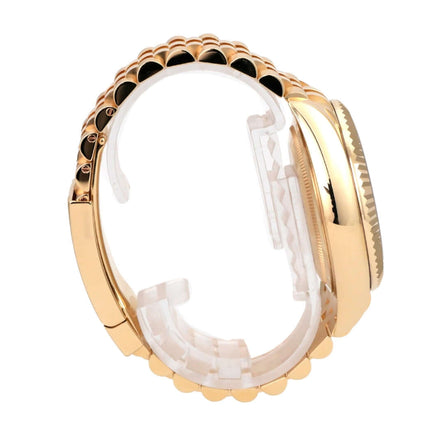 Rolex Sky-Dweller 336938 Gelbgold Grün Jubile-Band seitliche Ansicht des 18 kt Gelbgoldarmbandes.