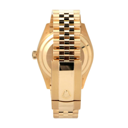 Rolex Sky-Dweller 336938 Gelbgold Grün Jubile-Band Rückansicht mit Jubilee-Armband