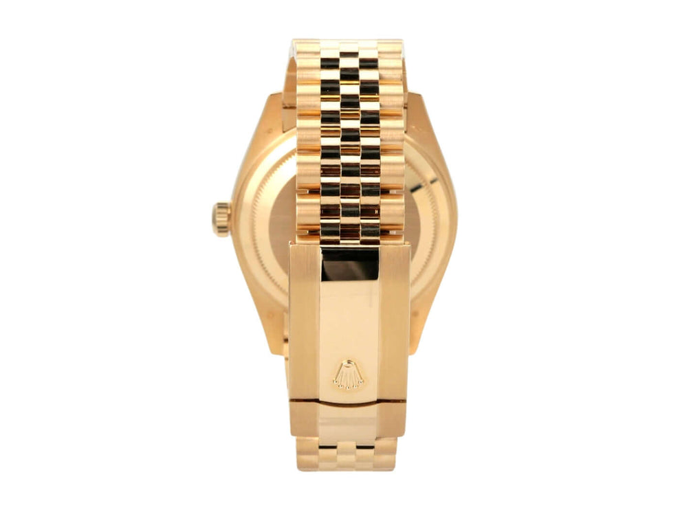 Rolex Sky-Dweller 336938 Gelbgold Grün Jubile-Band Rückansicht mit Jubilee-Armband