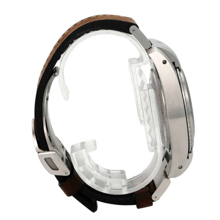 Tudor Black Bay P01 M70150-0001 aus Edelstahl mit braunem Lederband, drehbarer Lünette und Automatik