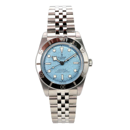 Tudor Heritage Black Bay 54 M79000-0001 mit blauem Zifferblatt, Edelstahlarmband und drehbarer Lünette