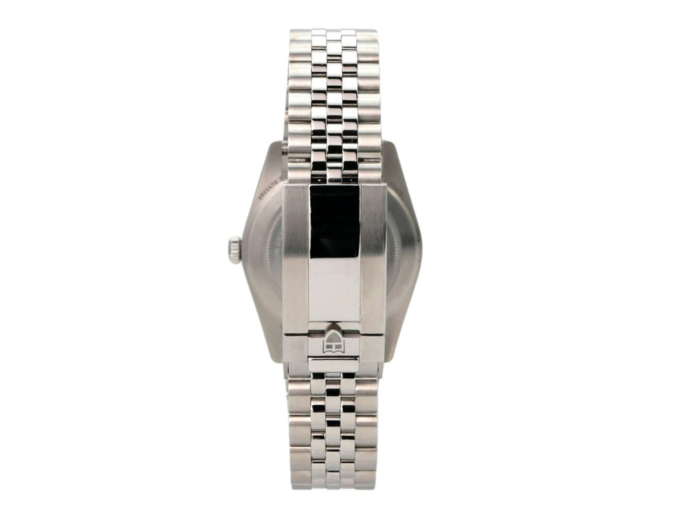 Tudor Heritage Black Bay 54 M79000-0001 Edelstahlarmband, Rückansicht, Lagoon Blue, 37 mm, Automatik