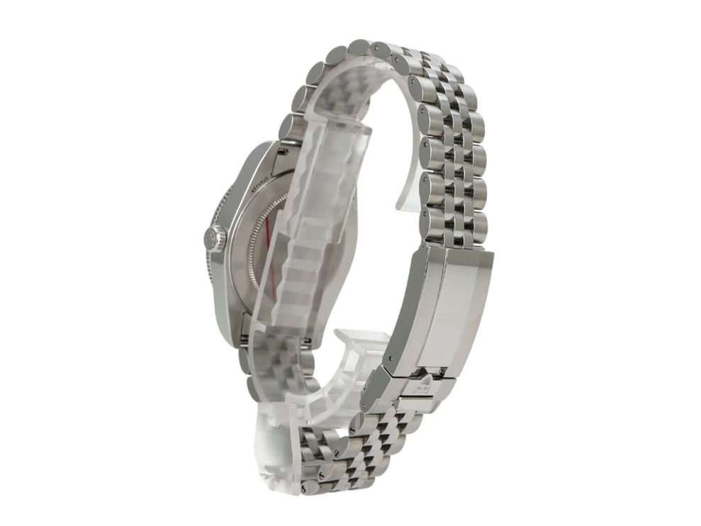 Tudor Heritage Black Bay 54 M79000-0001 Ansicht von der Seite mit Edelstahlband und Sicherheitsfaltschließe.